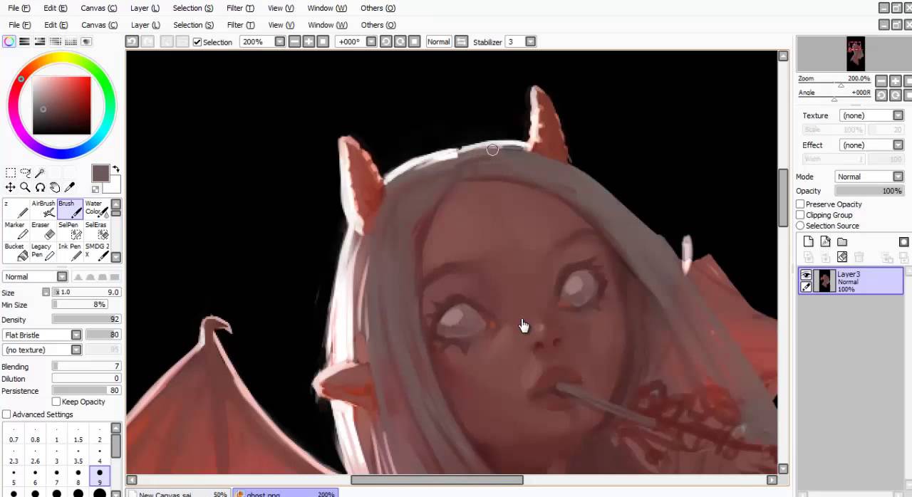 Speedpaint (Paint Tool SAI) Devil (drawlloween)