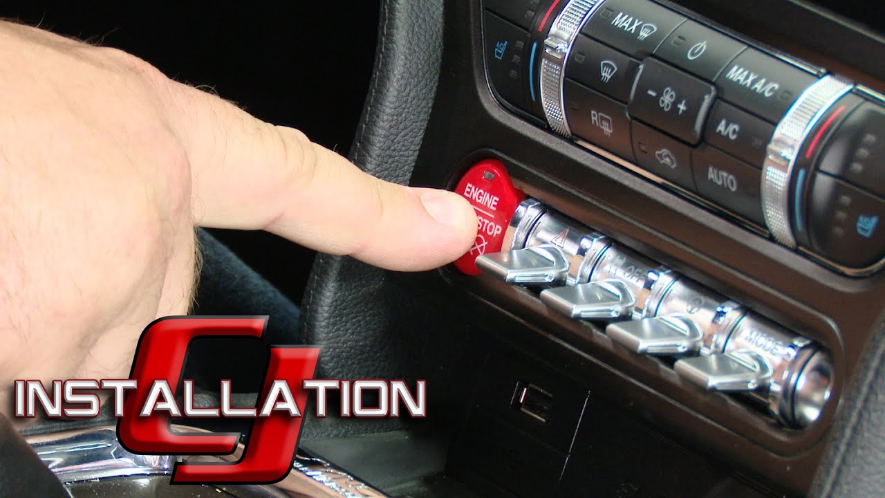 2015-2017 Mustang Ford Performance Red GT350/GT350R Push Button Engine Start/Stop Kit Installation
