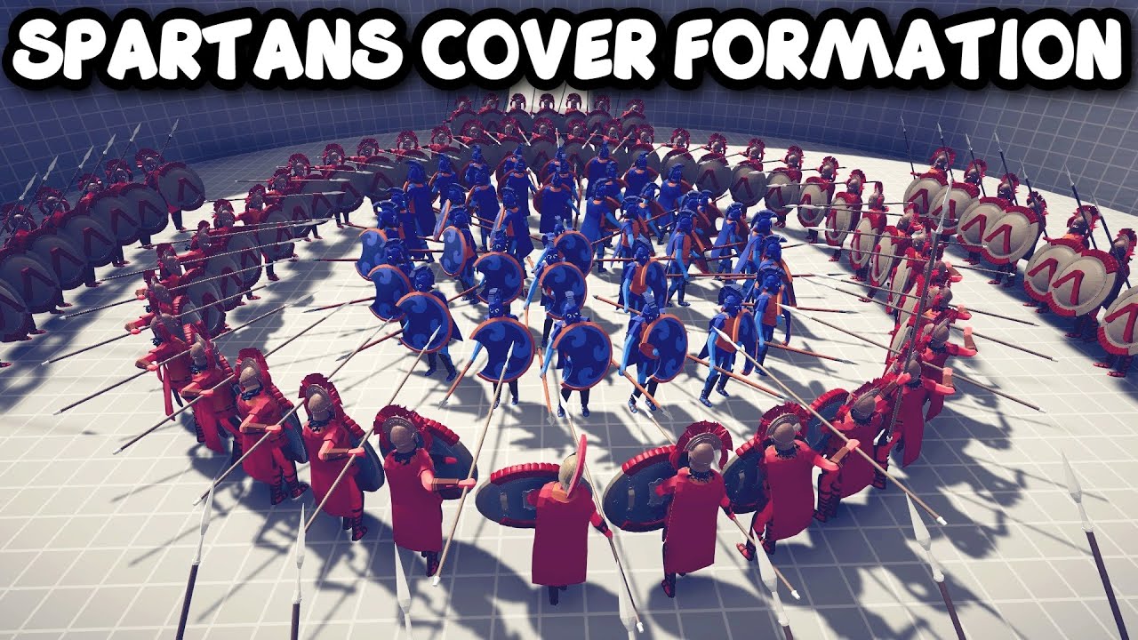 SPARTANS COVER ENEMY FORMATION Vs EVERY UNITS - TABS - Totally Accurate Battle Simulator