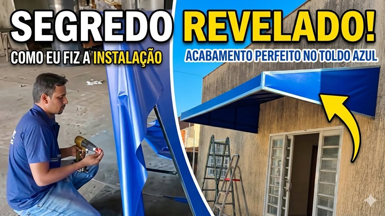 Forma mais simples de estica lona em toldo cobertura