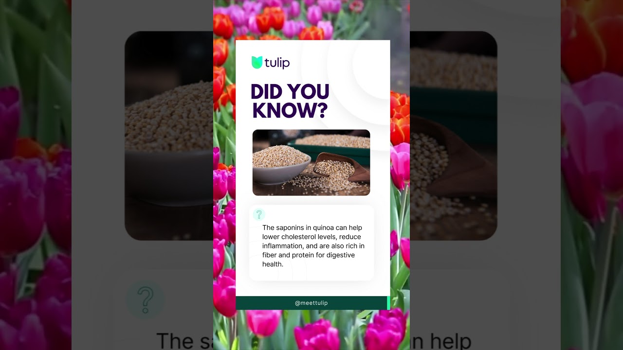 Did you know the saponins in quinoa can help lower cholesterol levels #wellness #wellnesstips