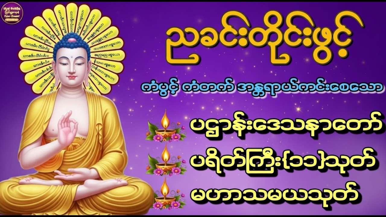 ပဌာန်းဒေသနာတော်#မေတ္တာပို့ #ပရိတ်ကြီး11သုတ် #မဟာသမယသုတ်  #တရားတော် #buddha #dhamma #tayar #views