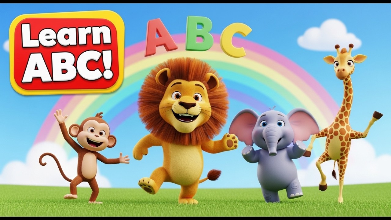 Learn English ABC with Dancing Animals! 🦁✨ | Best Alphabet Rhyme for Toddlers