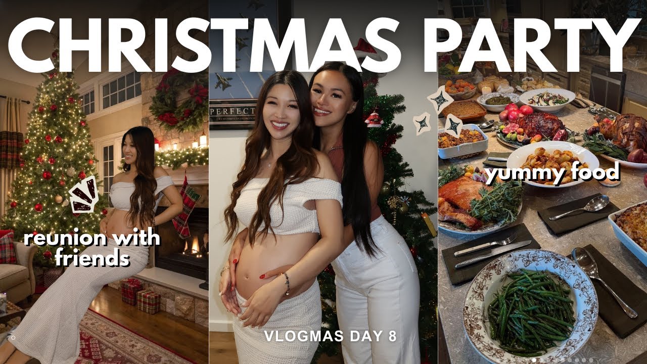 Reunited at Our Annual Christmas Party 🥹 + Pregnancy Glute Day (Vlogmas day 8)