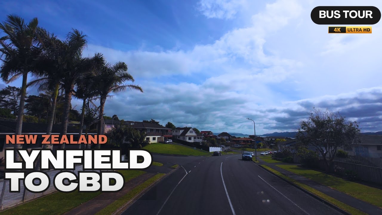 Lynfield to Central Auckland, Bus Route (4K): Auckland, New Zealand (Summer)