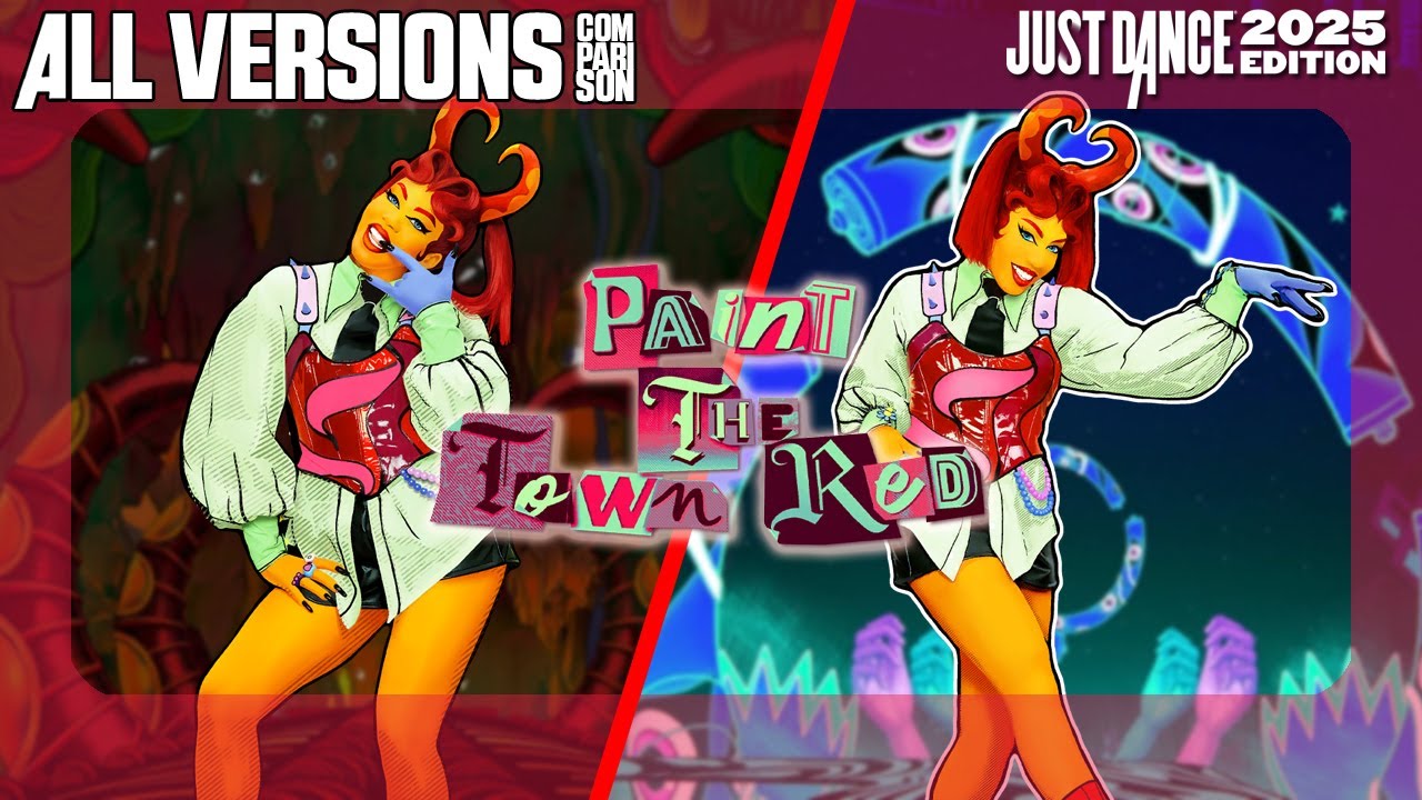 JUST DANCE COMPARISON - PAINT THE TOWN RED | JUST DANCE 2025 [ALL VERSIONS]