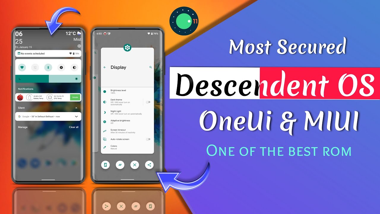 Most Secured OS - Official Android 11 Descendent OS Review, available for 25 devices