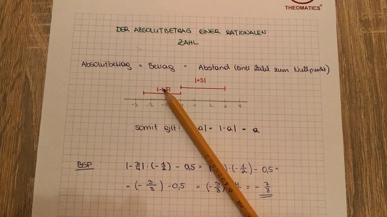 Kapitel 2: Absolutbetrag - Rationale Zahlen