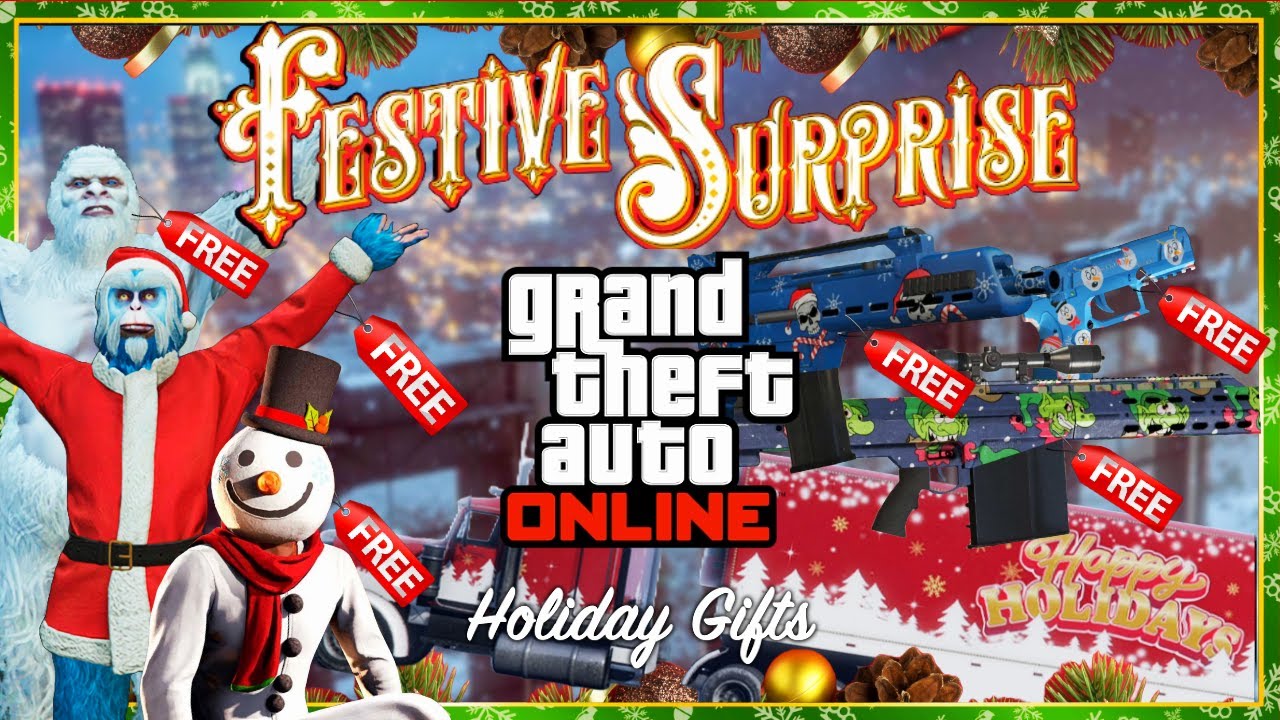 GTA 5 Online Festive Christmas UPDATE | FREE Unlocks and More! Cash & RP