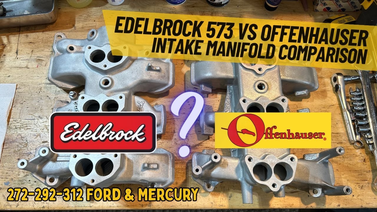 Сравнение впускных коллекторов Edelbrock 573 и Offenhauser 3 Deuce для Ford Y Block 272 292 312