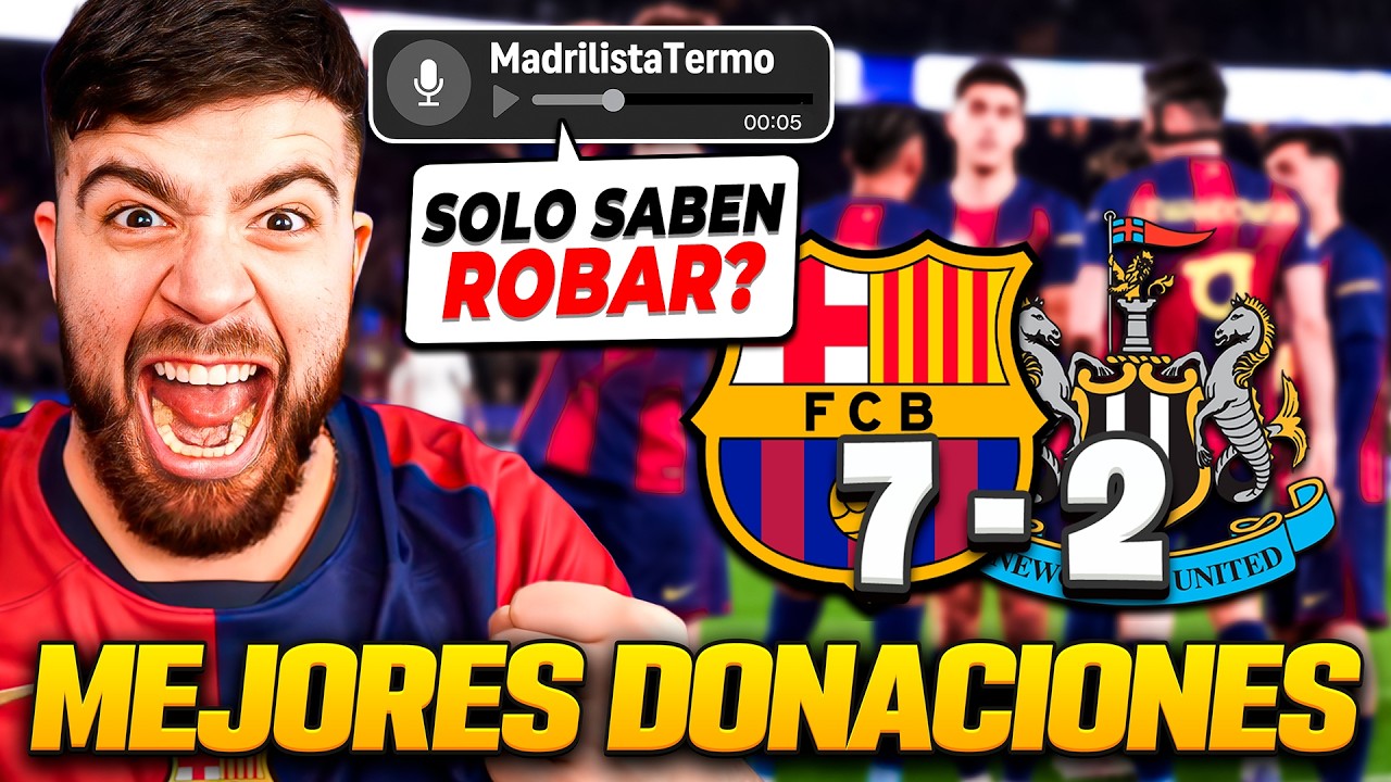LA COBRA RECIBE DONACIONES TRAS LA VICTORIA DEL BARCELONA 7-2 NEWCASTLE EN CHAMPIONS LEAGUE