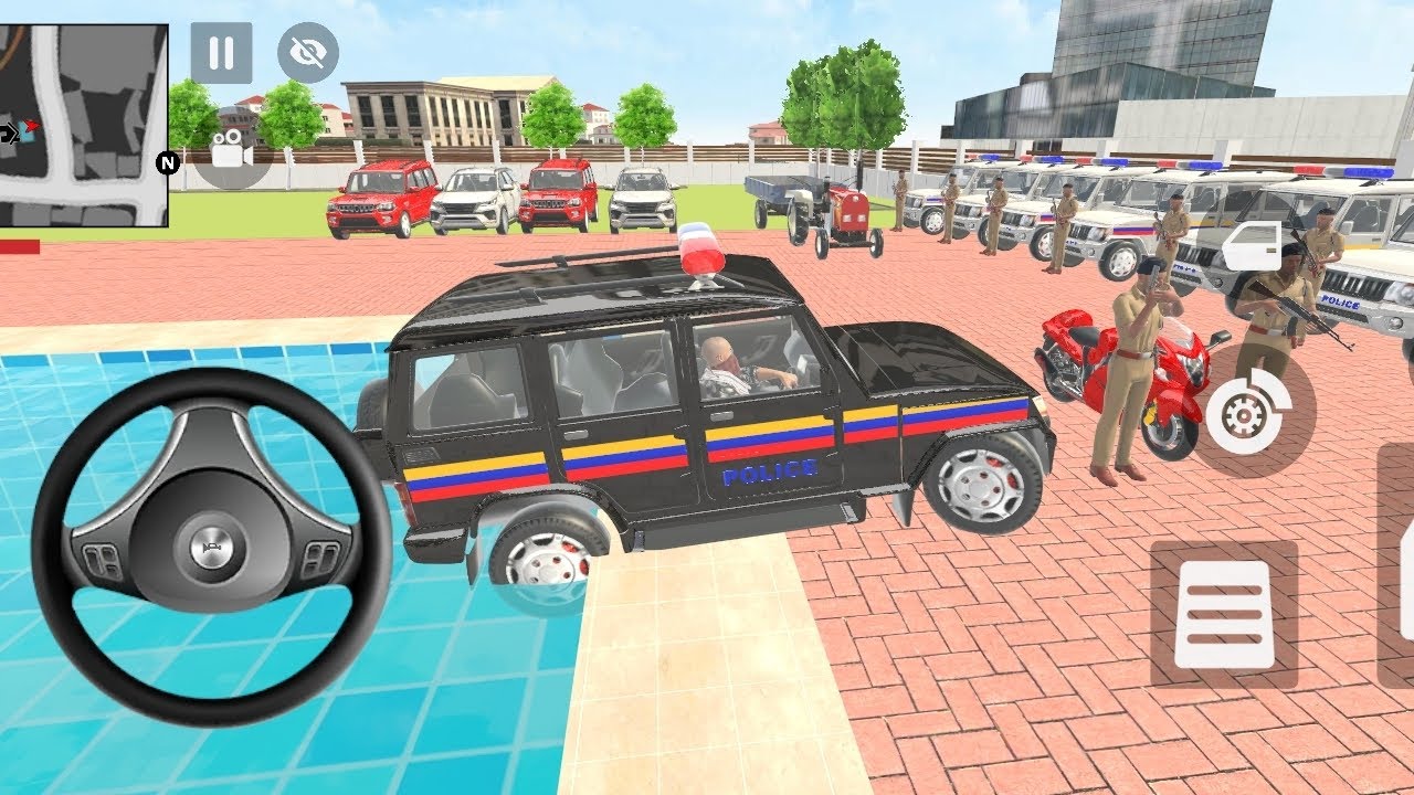 Car bike game*Franklin ordered an lndian police car and Lamborghini or creta in the game 🎮 bike 🚳🚨 
