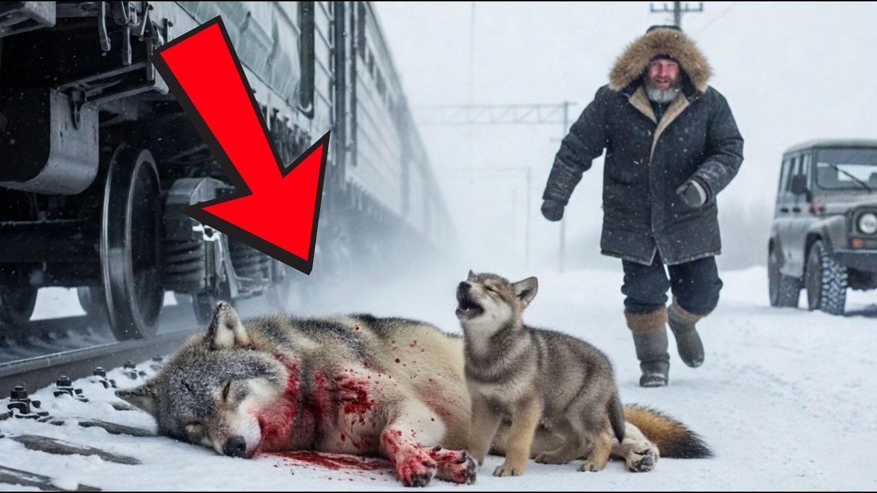 Волчица спасла сына от поезда, но сама осталась умирать на рельсах... Невероятное чудо!
