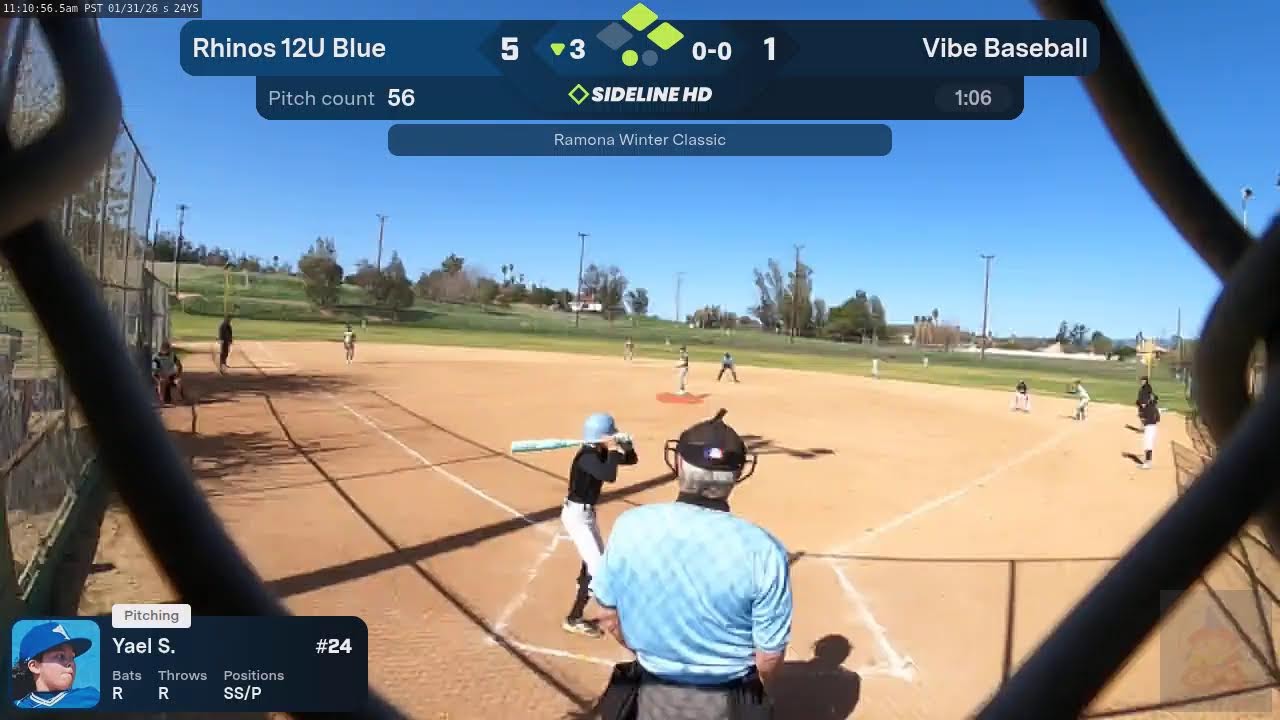 Rhinos 12U Blue🦏 @ Vibe Baseball (2026.01.31)