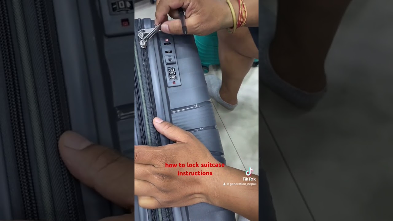 How to lock suitcase instructions