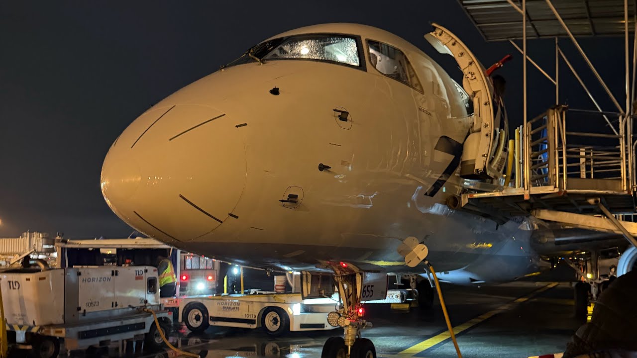 Awesome Alaska E175 Night Flying | YKM-SEA Horizon Air 2171 N655QX