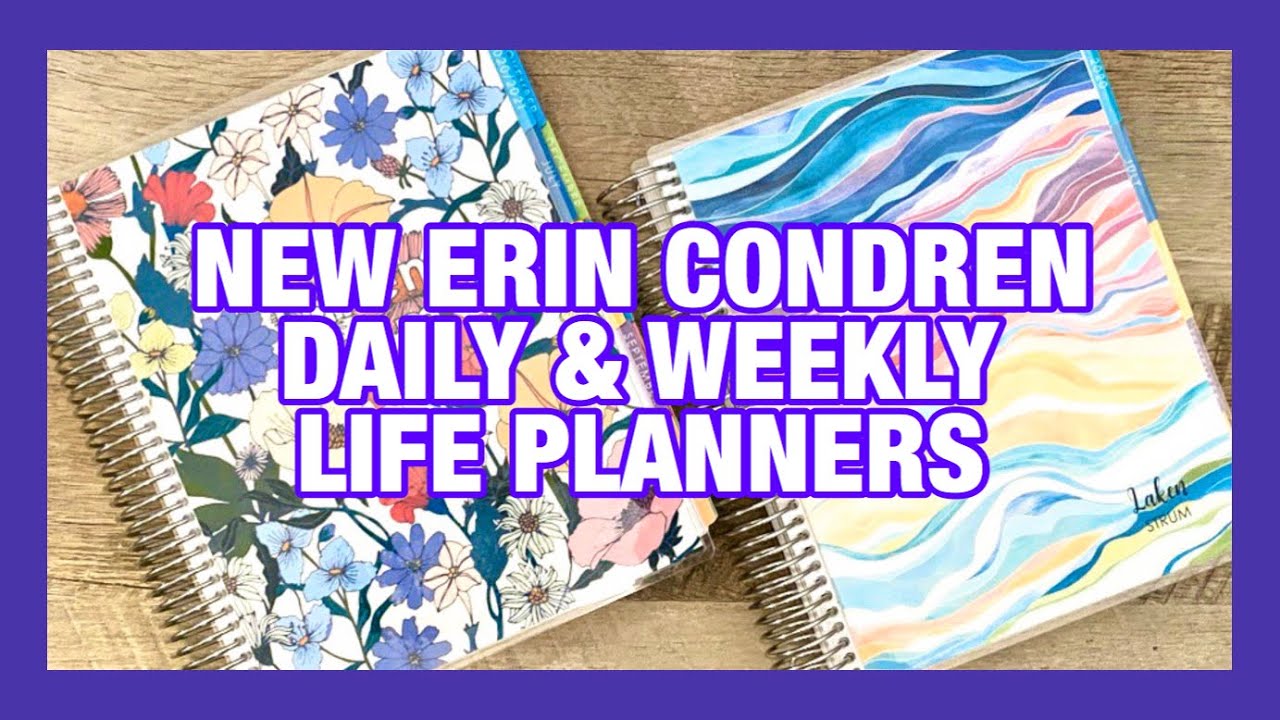 NEW Erin Condren Life Planners & Accessories | Coiled Daily Planner & TWO Colorful Designs