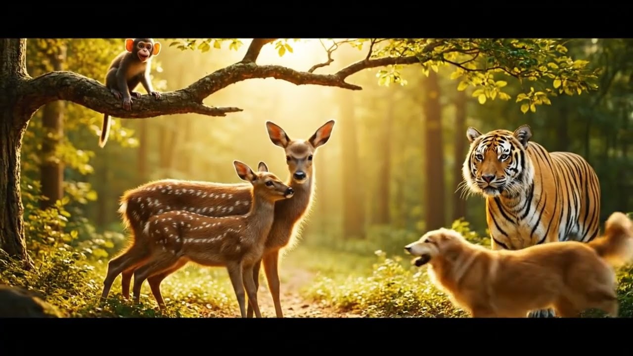 Tiger, Monkey And Dog Story ! Kids Animation ! Kids Animation Video