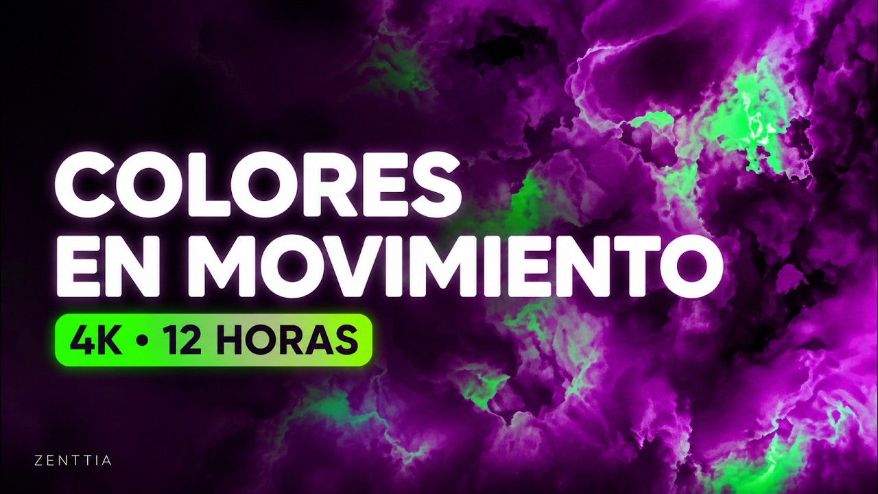 Pantalla de colores en movimiento 4K para TV y PC | Neón 11 horas