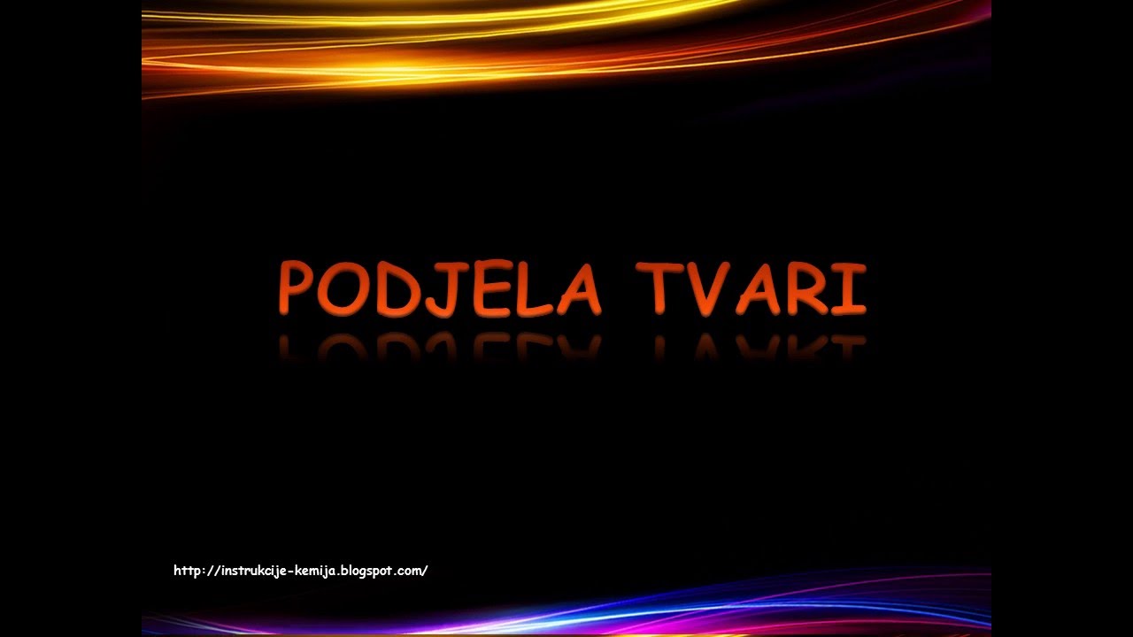 Podjela tvari