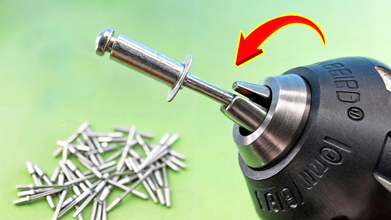 Millions of people don't know this secret! Attach a rivet to a drill and make money. tips and tricks