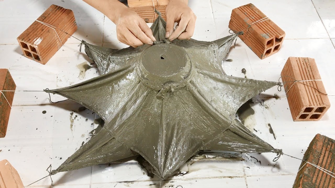 Wow ... The giant flower in my garden - ideas from cement.