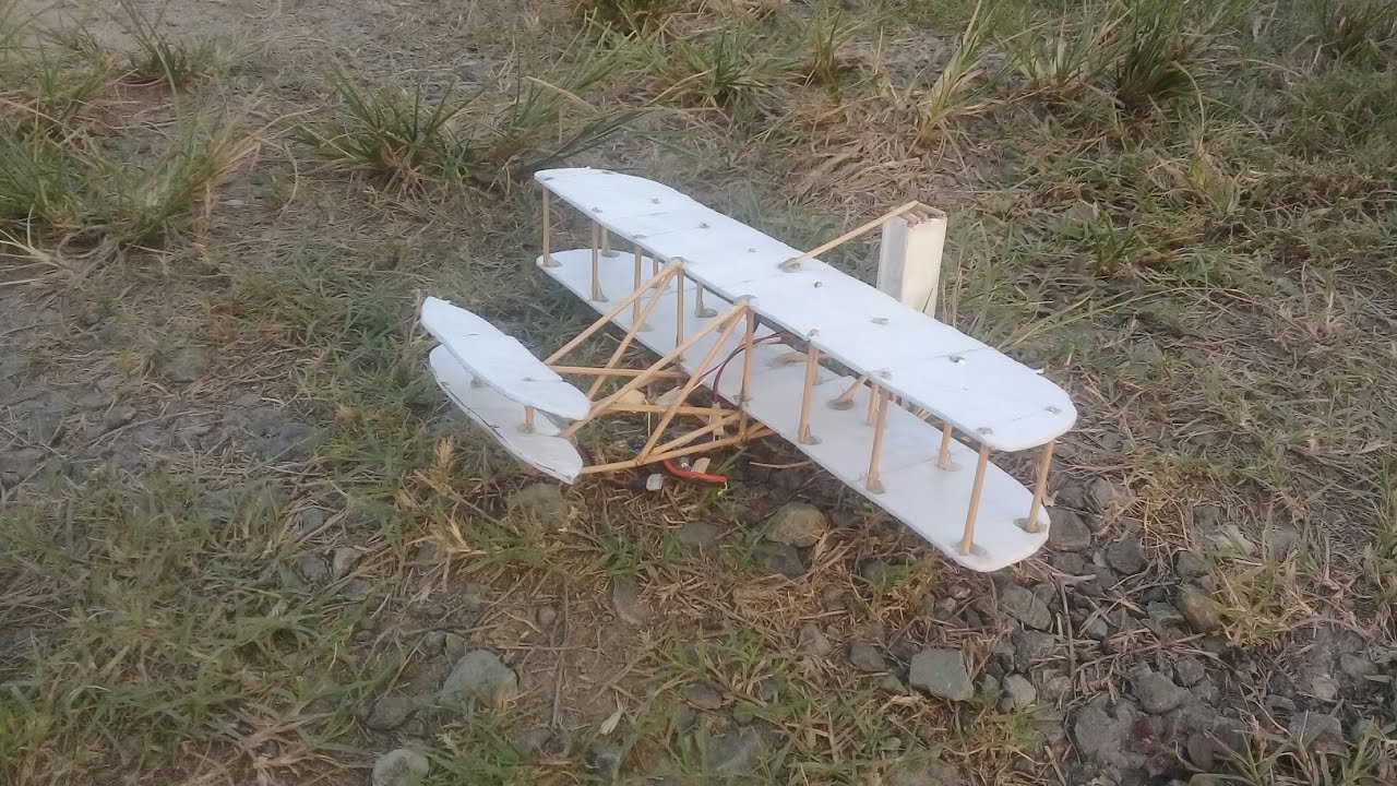 Homemade RC Wright Brother plane - foam rc plane homemade