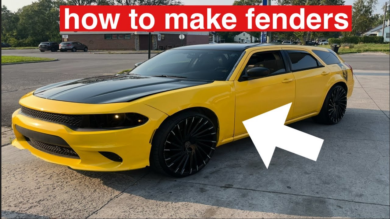How to make fenders for a magnum/charger front end conversion #car #srt #hellcat #mopar #dodge