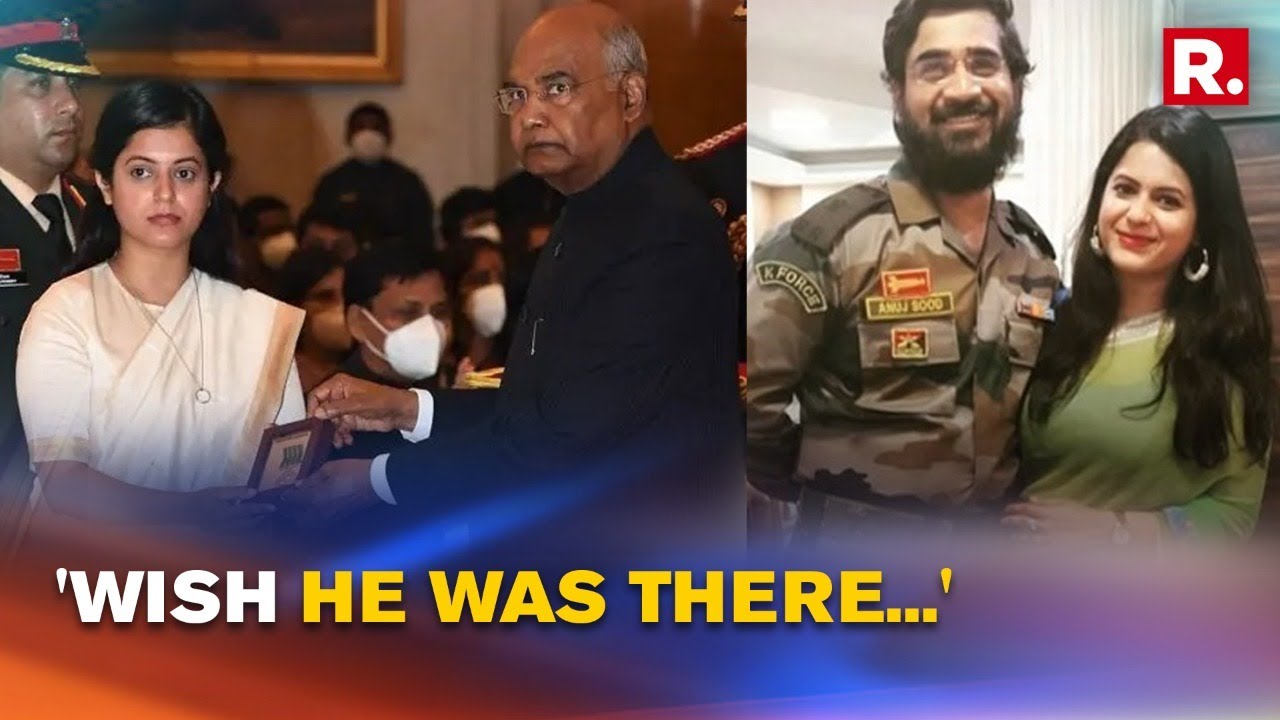 Late Maj Anuj Sood's Wife, Akriti, Recounts When She Received The Shaurya Chakra On His Behalf