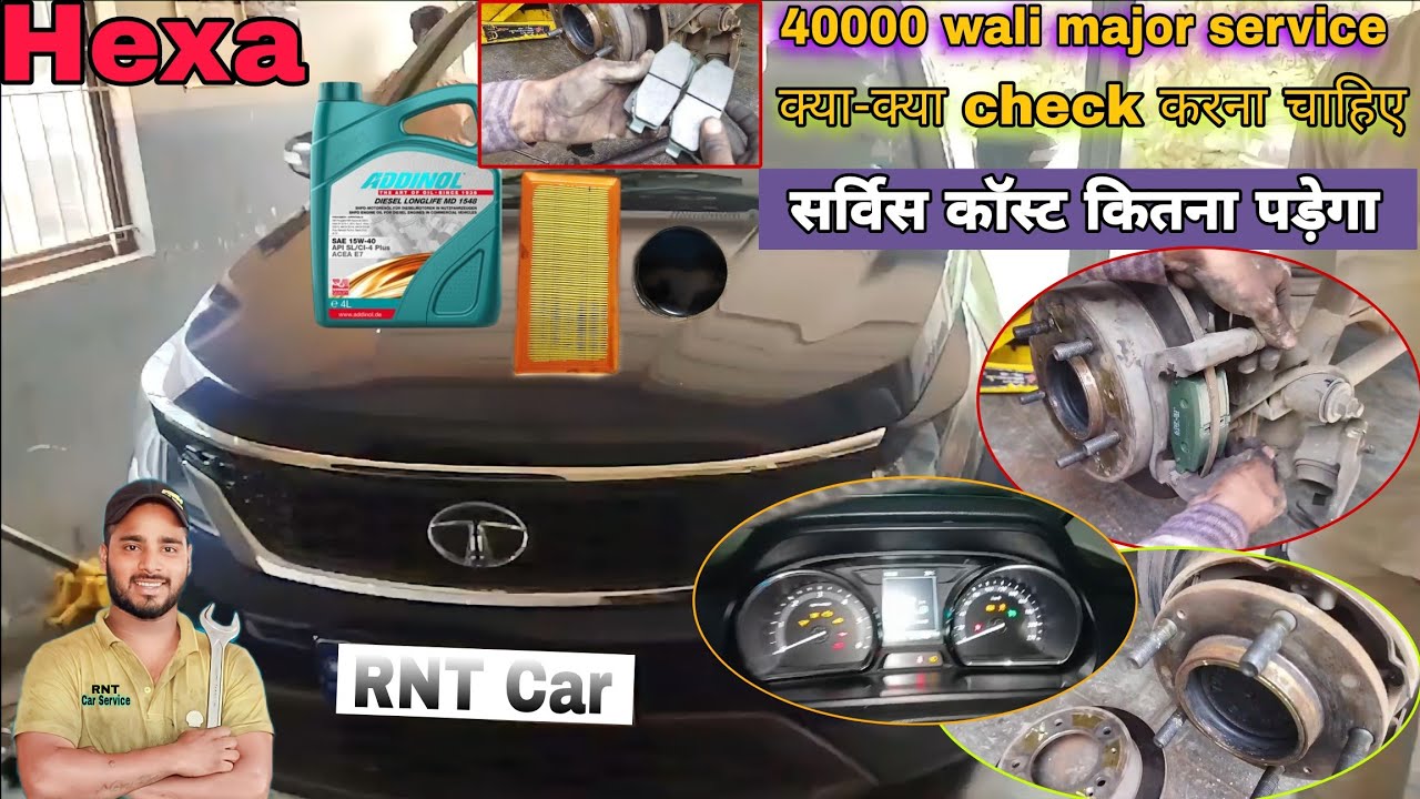 Tata hexa 154.pS engine major service.@RNTCarservice7
