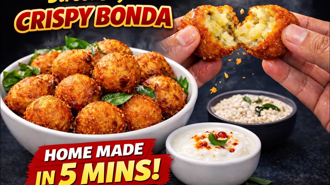 Street Style Mini Bonda Snacks at Home | evening crispy snacks recipes #HyderabadStreetStyle #bonda