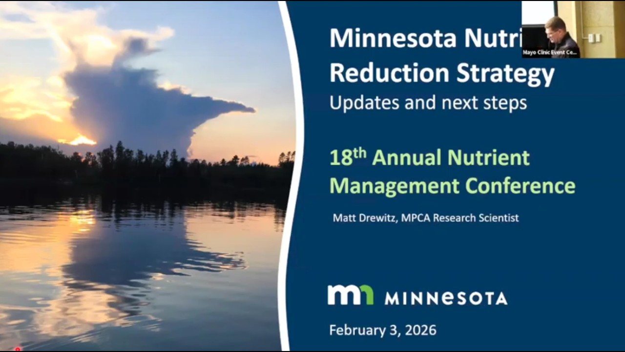 Minnesota Nutrient Reduction Strategy, Matt Drewitz, Minnesota Pollution Control Agency