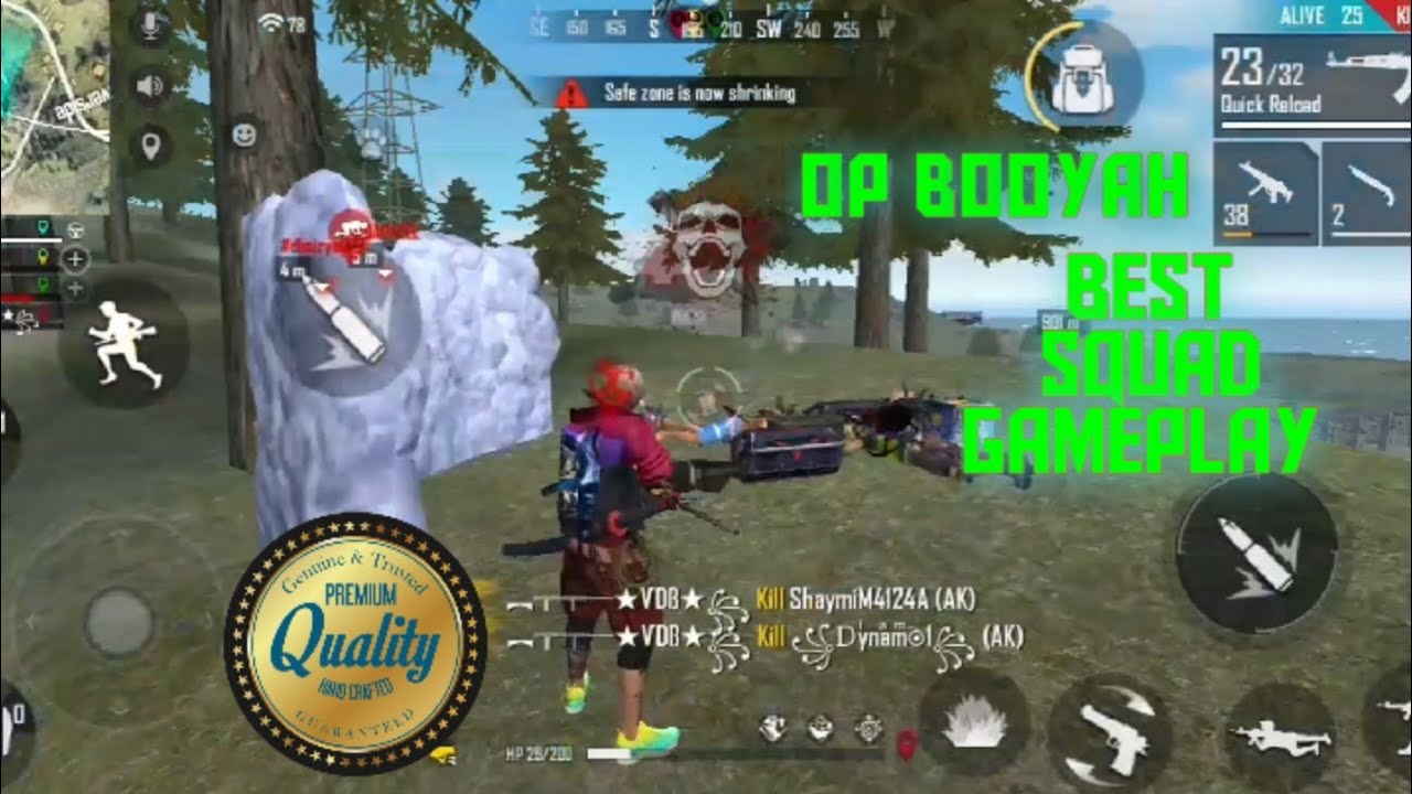 BEST SQUAD GAMEPLAY  BY GLOBAL GUJJU GAMING. OP BOOYAH!!!😎😎