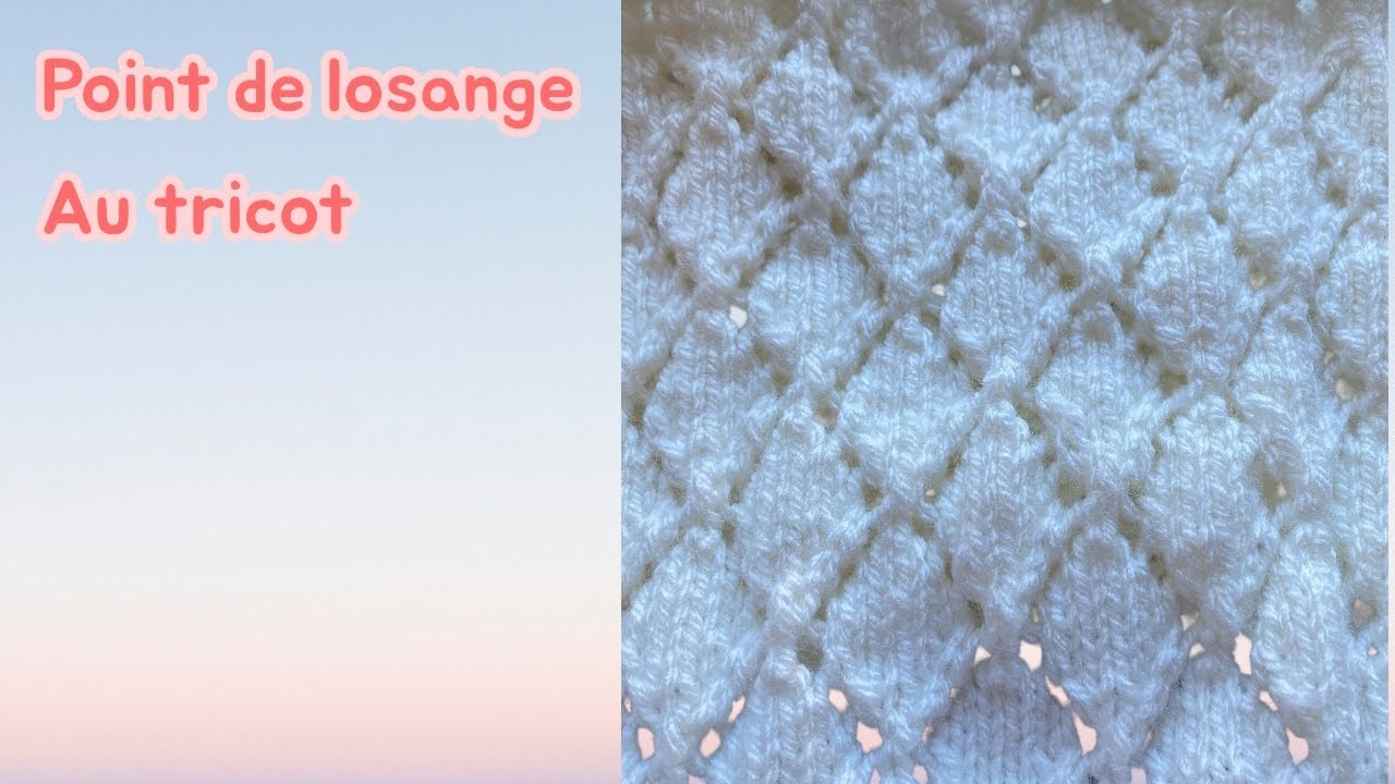 Point losange au tricot 