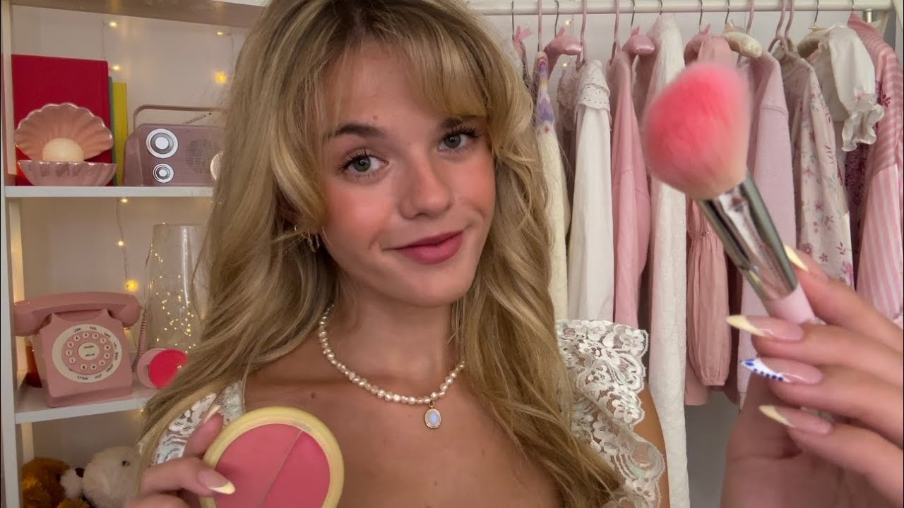 ASMR Big Sis Gets You Ready For A First Date 🧁💘 (makeup, hair, outfit)