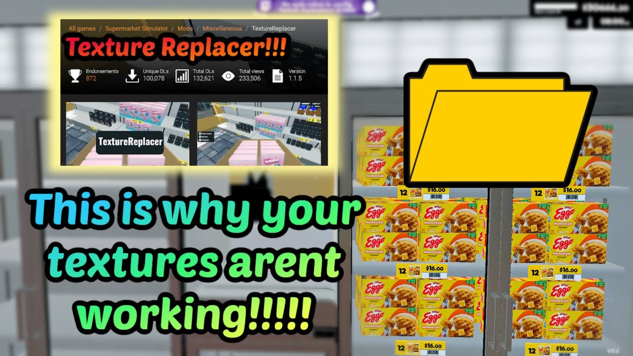 Supermarket Simulator - (Пересмотр) Мод замены текстур ИСПРАВЛЕН