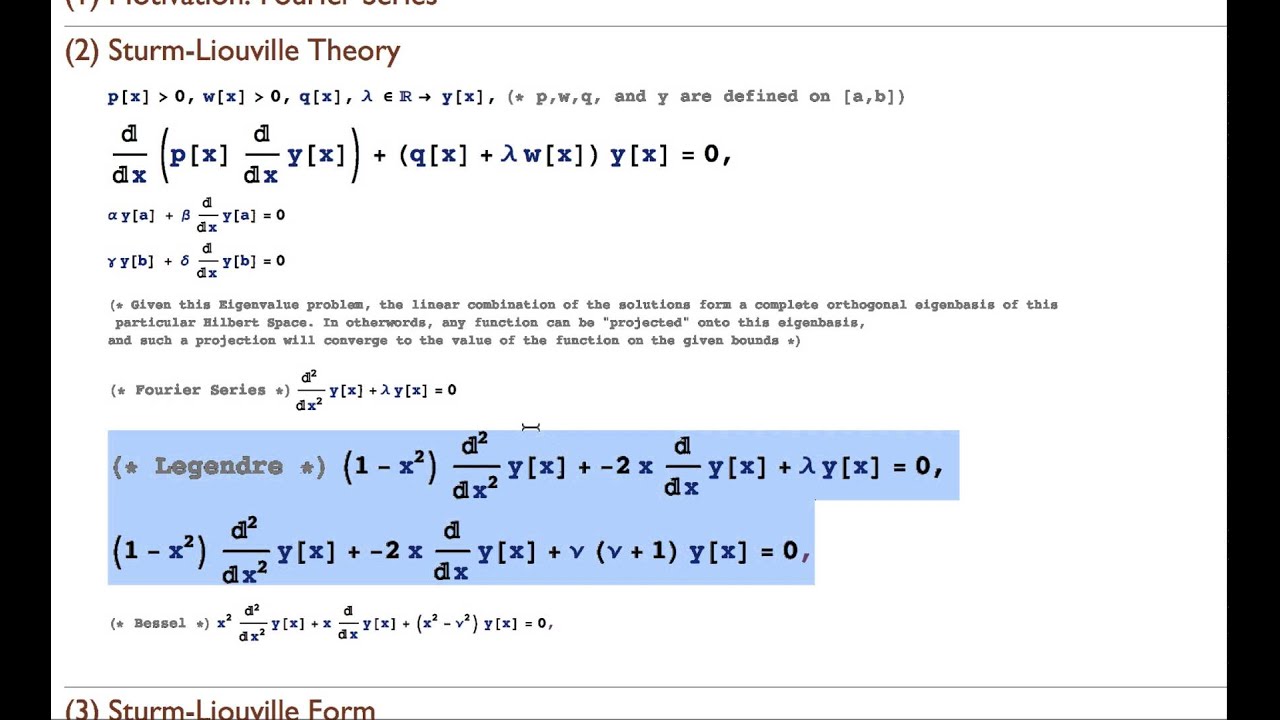 Sturm-Liouville Theory Explained