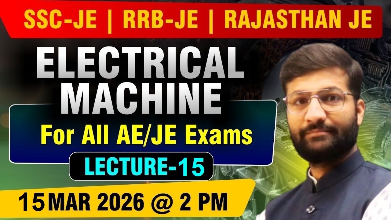 Electrical Machine | Detailed Live Classes | Practice | Rajasthan JE | RRB JE #rrbje #sscje #rsebje