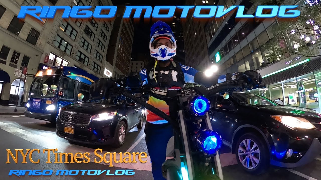 NYC TIMES SQUARE TOUR Electric Scooter Ride Multi-Cam Episode 2  @RingoMotoVlog