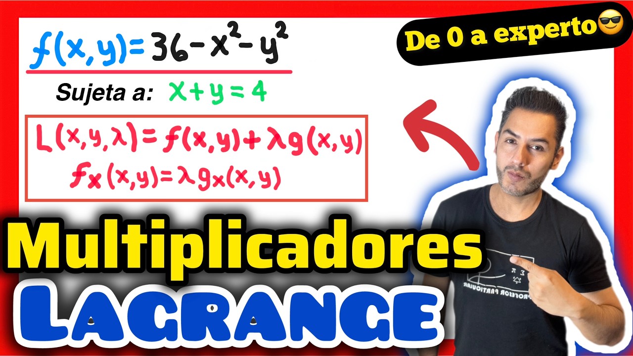 ✅MULTIPLICADORES de LAGRANGE [𝐀𝐩𝐫𝐞𝐧𝐝𝐞 𝐞𝐧 𝟏𝟎 𝐦𝐢𝐧𝐮𝐭𝐨𝐬💯]Cálculo Multivariable