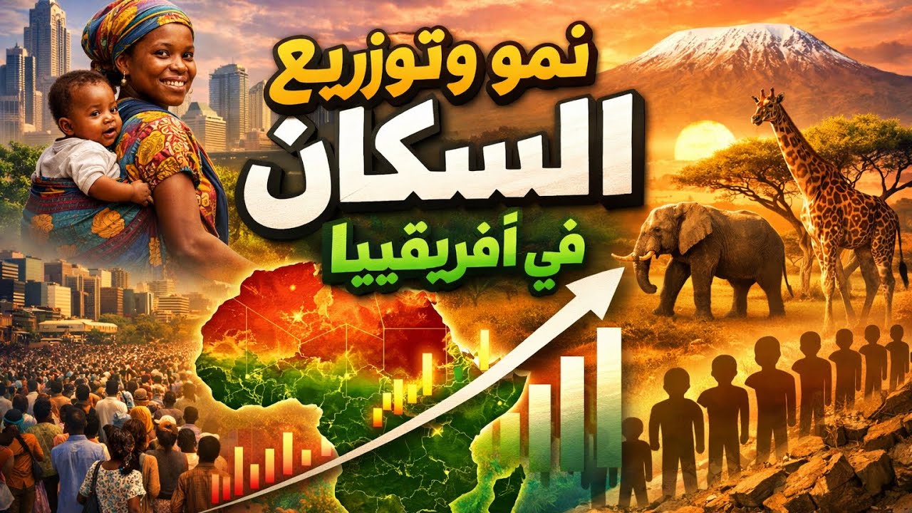 دراسات إجتماعية أولى إعدادى الدرس الأول:نمو وتوزيع السكان فى أفريقيا الجزء الثاني الترم الثاني 