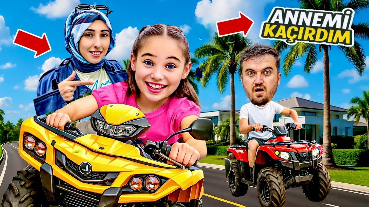 ELİF SİNEM VE ANNESİ ŞEHİRDE ATV İLE KAÇIŞ ‼️ BABAM PEŞİMİZDE !!!