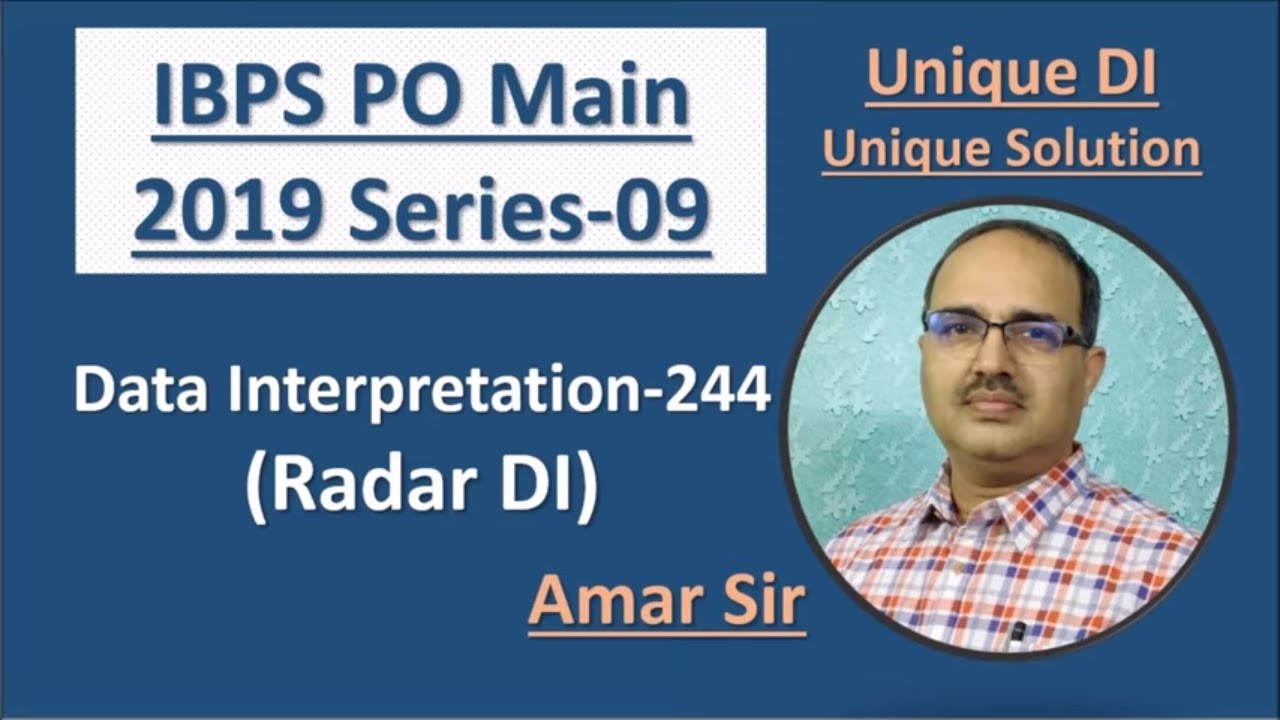 Data Interpretation Questions-244 (Radar DI) IBPS PO Main 2019 SBI PO Main IBPS PO Main Series-09
