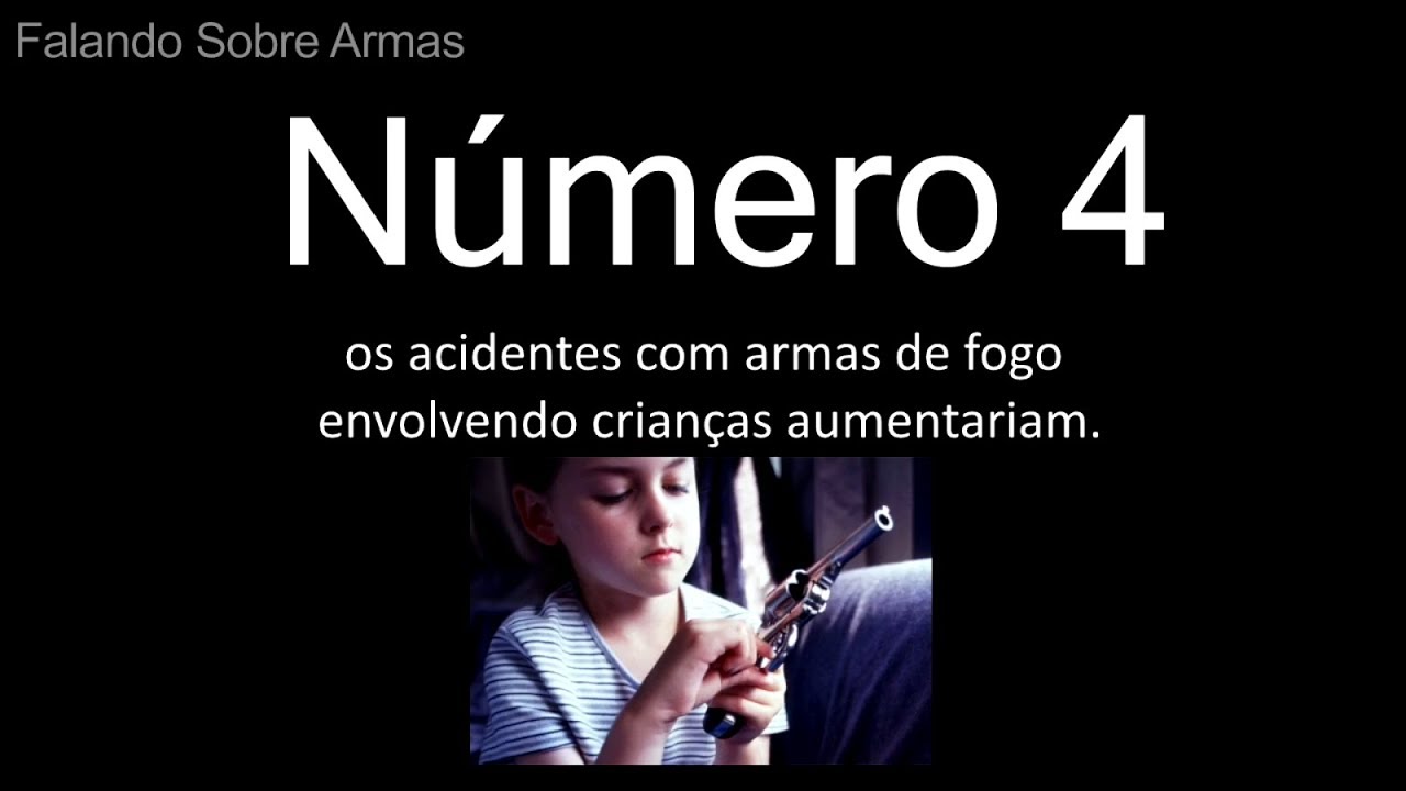 Os acidentes com Armas de fogo envolvendo crian&ccedil;as aumentariam?