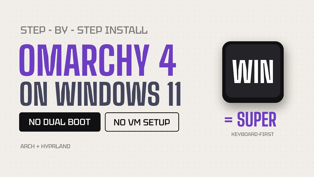 Uruchom OMARCHY wewnątrz Windows 11 &ndash; GPU Accelerated HYPRLAND i Zero Konfiguracji