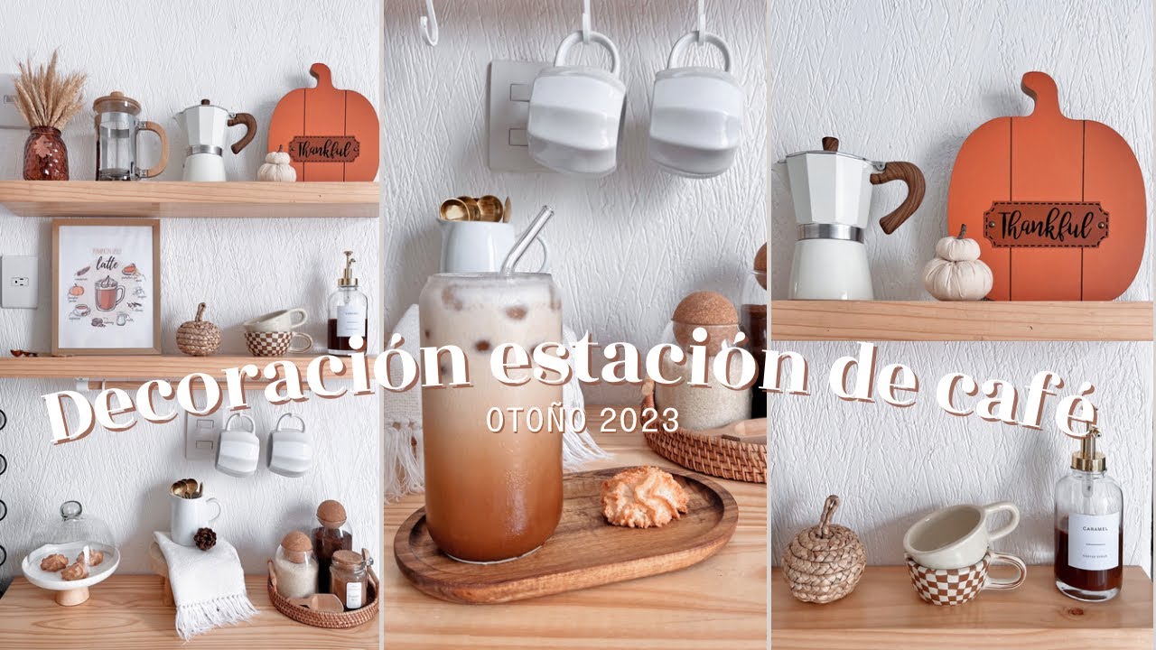 🍁OTOÑO 2023 DECORACIÓN ESTACIÓN DE CAFÉ 🐿️ | DECORA CONMIGO ÁREA DE CAFÉ PEQUEÑA | CASA INFONAVIT