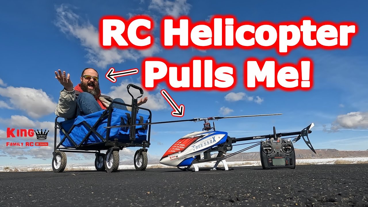 Giant RC Helicopter Pulls Me! Align Trex 550X!