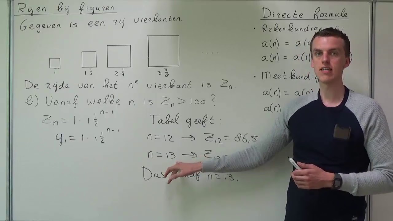 Rijen bij figuren (VWO wiskunde A)