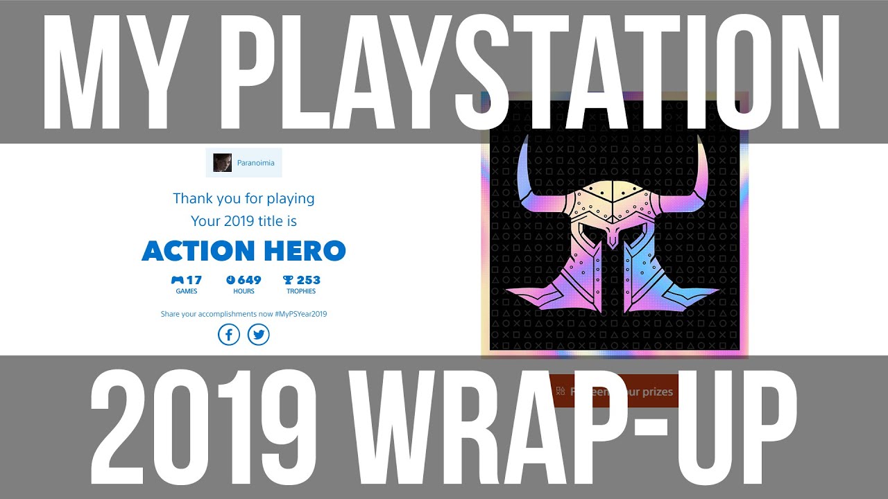 My PlayStation gaming stats for 2019