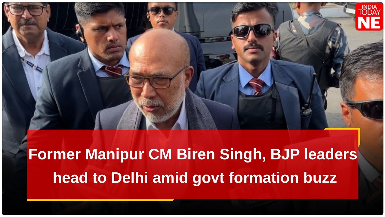 Former Manipur CM Biren Singh and BJP leaders head to Delhi amid government formation buzz
